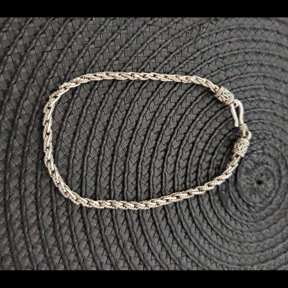 Sterling Silver Bracelet Bali-Style 8.5” - Picture 3 of 15